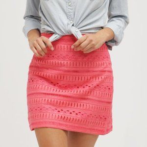 Gap Coral Eyelet Skirt